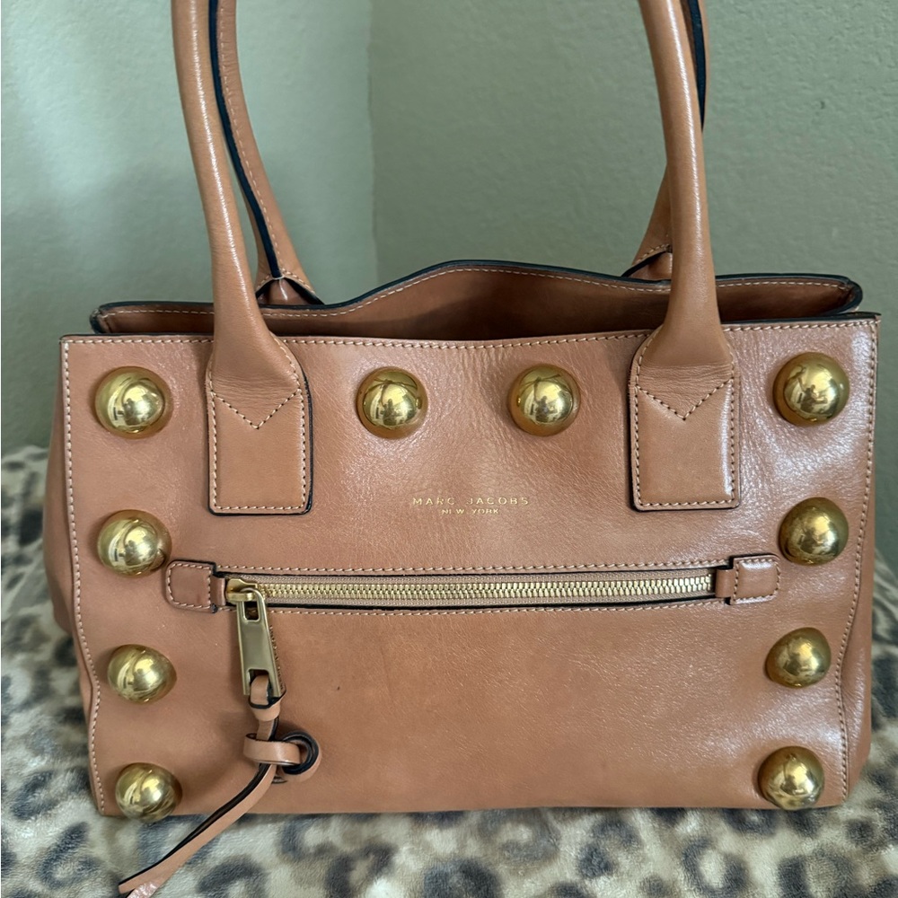 Marc Jacobs Vintage Brown Satchel with Gold Accents